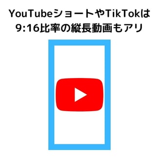 YouTubeショートやTikTokユーザーの場合は9:16比率
