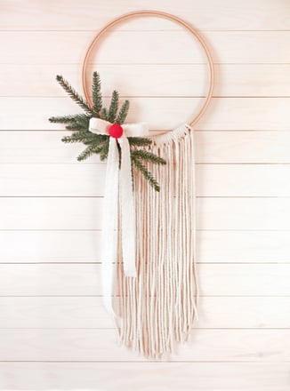 macrame makrame garnundmehr weihnachten christmas decoration wall hanging felt balls