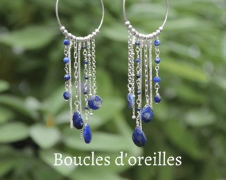 boucles d'oreilles lapis lazuli