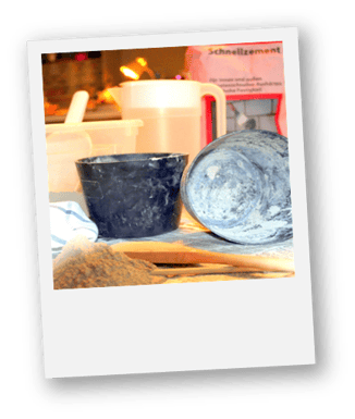 Betongießen: Mit Schnell-Zement schnell lernen.