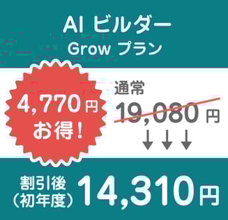 AIビルダーグロウプランの割引額