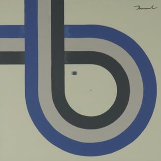 Rising loop  5     410mm×410mm　 S6   Acrylic, wood   2019