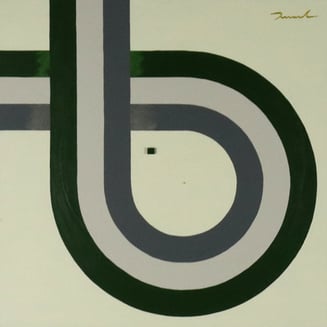 Rising loop  8     410mm×410mm　 S6   Acrylic, wood   2019