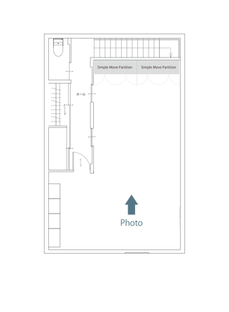 HACOオリジナルアイテム　simple move partition　case2　間取り図２