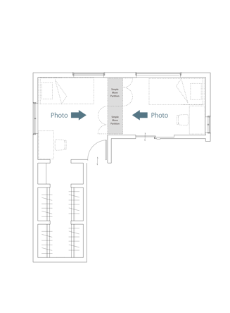 HACOオリジナルアイテム　simple move partition　case3　間取り図３