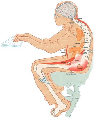 mauvaise posture assise psoas ostéopathe arènes toulouse