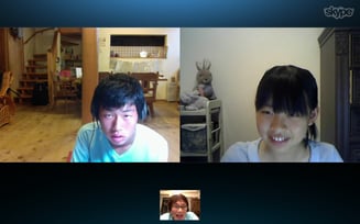 スカイプにてコーチング中の２人