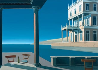 Joop Polder setting sun painting