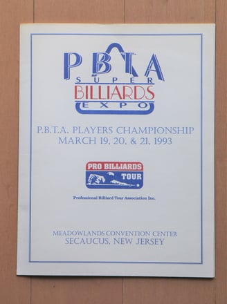 1993年『第1回』のプログラム。当初はアメリカ男子プロの組織『PBTA』主催のイベントとして、ニュージャージー州セコーカスで開催された