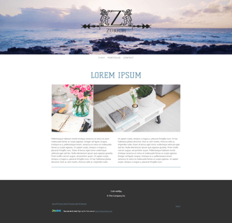 ロゴ画像が印象的に見える レイアウト:Zurich