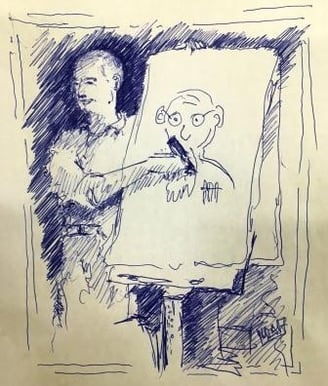 Portrait gezeichnet von Marcos Alexander Boskamp, Seminarteilnehmer 2017 