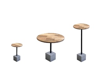 CUBO Beton Beistelltisch Bistrotisch Couchtisch Restauranttisch runder Tisch Stehtisch Partytisch Wohnzimmertisch Küchentisch Sofatisch Esstisch fattoAmano Beton Design