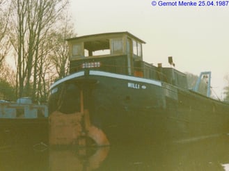 Liegeplatz im Kiesloch in Speyer am 25.04.1987, zur Verfügung gestellt von Gernot Menke