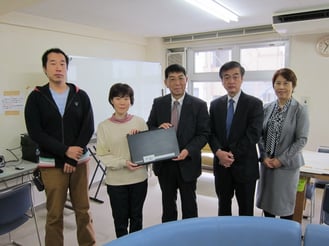 相談支援専門員山本様、施設長二村様、AJCR会長林、　総務部会長川島