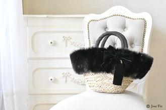 JourFin LoveRibbon ラブリボン フェイクファー カゴバッグ制作 クラフト リボン教室