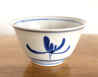 染付入子碗　奈良千秋