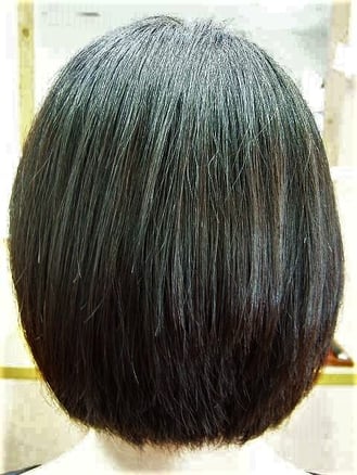 縮毛矯正一ヵ月カット後