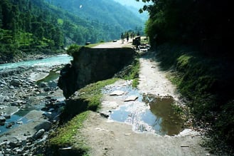 unterbrochene Strassenführung