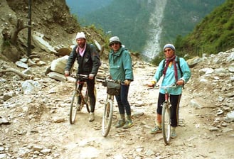 Andi, Claus und Katrin vor Zhangmu
