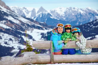 Family ski vacation in the Tyrolean Alps