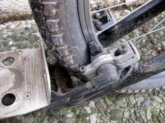 Felgenbremse am Hinterrad des Dogscooters Dogscooting Zughundesport