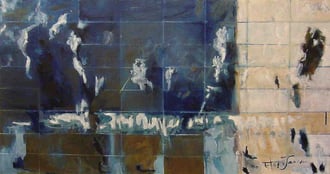 「神々の哀しみ」 油彩 100x200cm