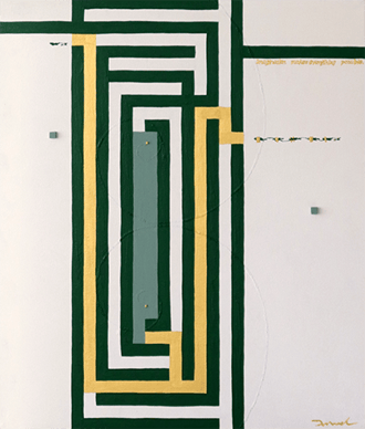 THE ANSWER  10   455mm*530mm   F10   2022  acrylic on canvas, wood