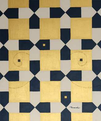 INTERSTELLAR SIGNAL  2   380mm*455mm   F8   2023  acrylic on canvas, wood