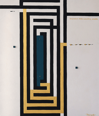 THE ANSWER  9   455mm*530mm   F10   2022  acrylic on canvas, wood