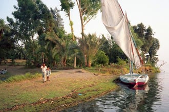 eine Feluke oder ein kleines Dhau