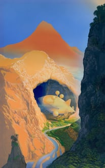 "La cité entre les mondes" by Francis Valéry - Présence du futur, Denoël Editions. 37,8 x 23 cm - 700€