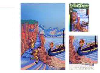 Episode 10 "Viking Ships at Sunrise" - format 16,5 x 24,7 cm - Sold.