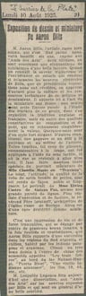 Le Courier de la Plata, Argentine10 Aout 1925