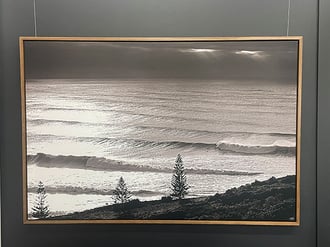 'Storm Shadows' 135 x 90cm Canvas with spotted gum frame $1100