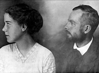 Bartók con su primer mujer, Márta Ziegler.