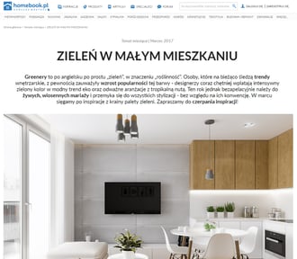 Zieleń w małym mieszkaniu.  projektowanie wnętrz 