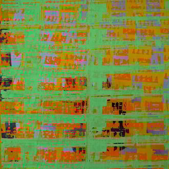 Serigraphie auf C-Print, Acryldispersion, Unikat, 30x40 cm, 2004