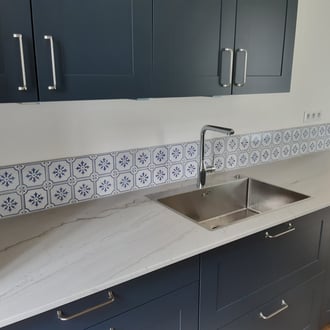 plan de travail cuisine en quartzite mont blanc finition adoucie