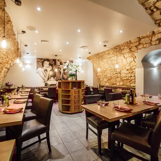 Projekt wnętrza restauracji Aqua e Vino, Ristorante Italiano na Krakowskim Rynku