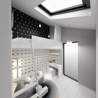 Projekt pokoju dziecięcego domu jednorodzinnego w Rzeszowie