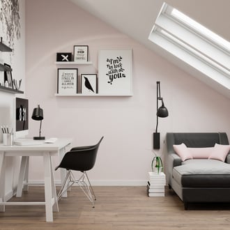 Projekt wnętrza domowego biura