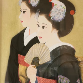 日本画二人舞子