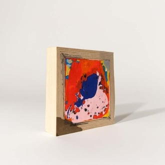 Innerface no. 2 (Cara interior num. 2). Acrílico y Resina de Uretano en Panel de Madera. 15x15