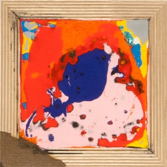 Innerface no. 2 (Cara interior num. 2). Acrílico y Resina de Uretano en Panel de Madera. 15x15