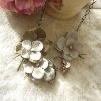 アジサイモチーフのネックレス2