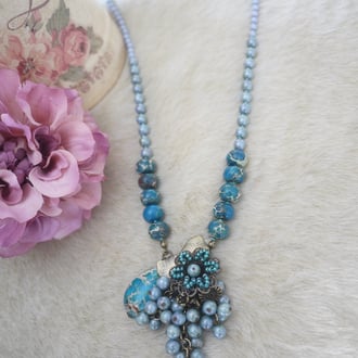 チェコビーズのネックレス1