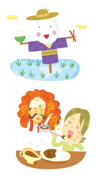 案山子・カレーイラスト