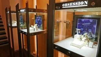 Das Ladengeschäft mit Siegelring Lounge der Goldschmiede OBSESSION in Zürich.