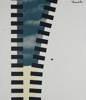 BLUE SKY IN THE FASTENER 4   455mm*530mm   F10   2021  acrylic on canvas, wood