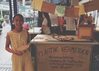 Sommerunternehmerin Dielzos bei der Abschlusspräsentation, Futurepreneur